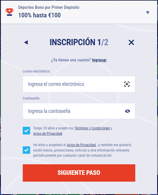 Registro e inicio de sesión